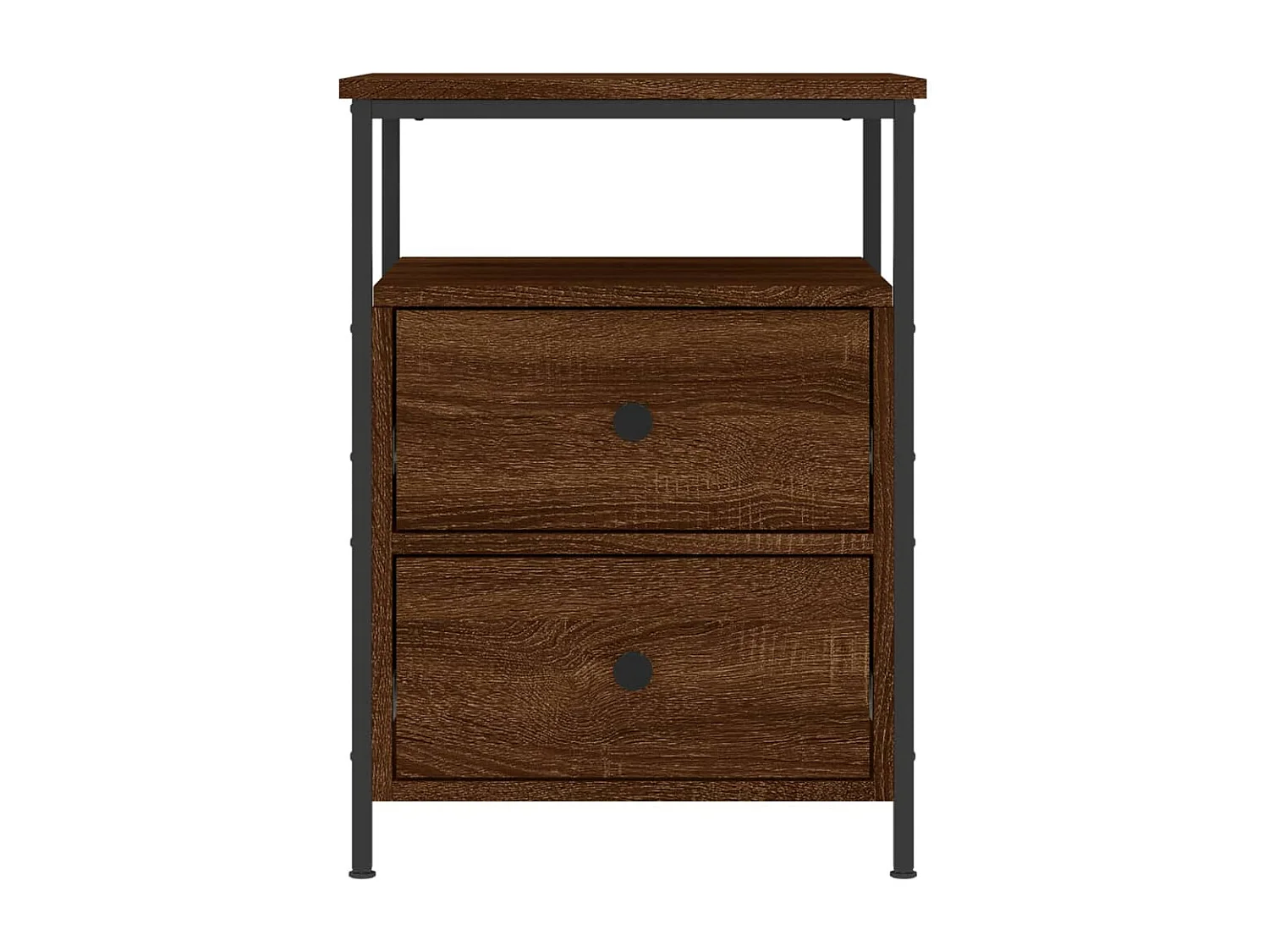 Comodini 2 pezzi rovere marrone 44x45x60 cm legno ingegnerizzato