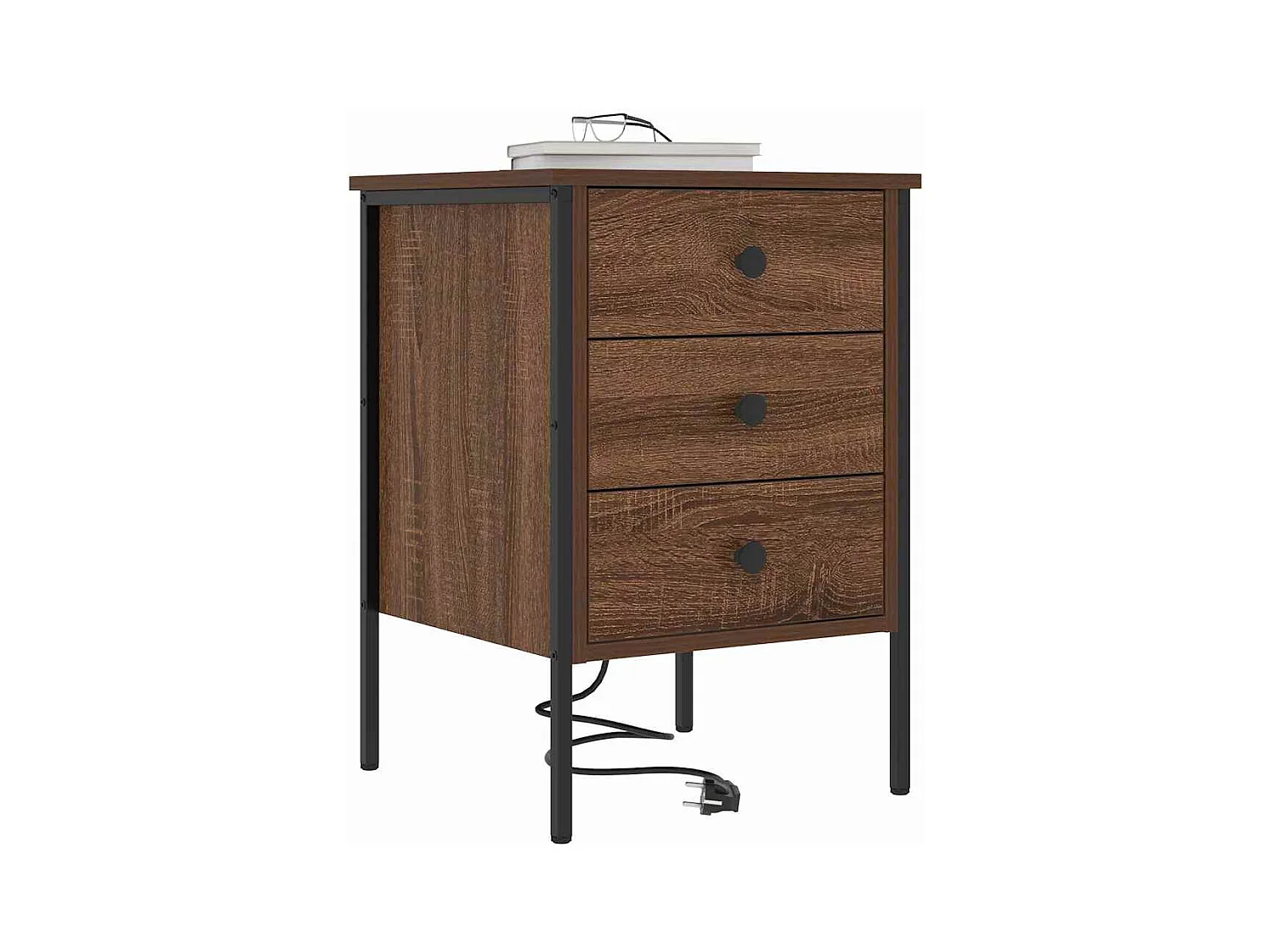 Mesitas de noche 2 uds Roble marrón 42 x 41 x 61 cm