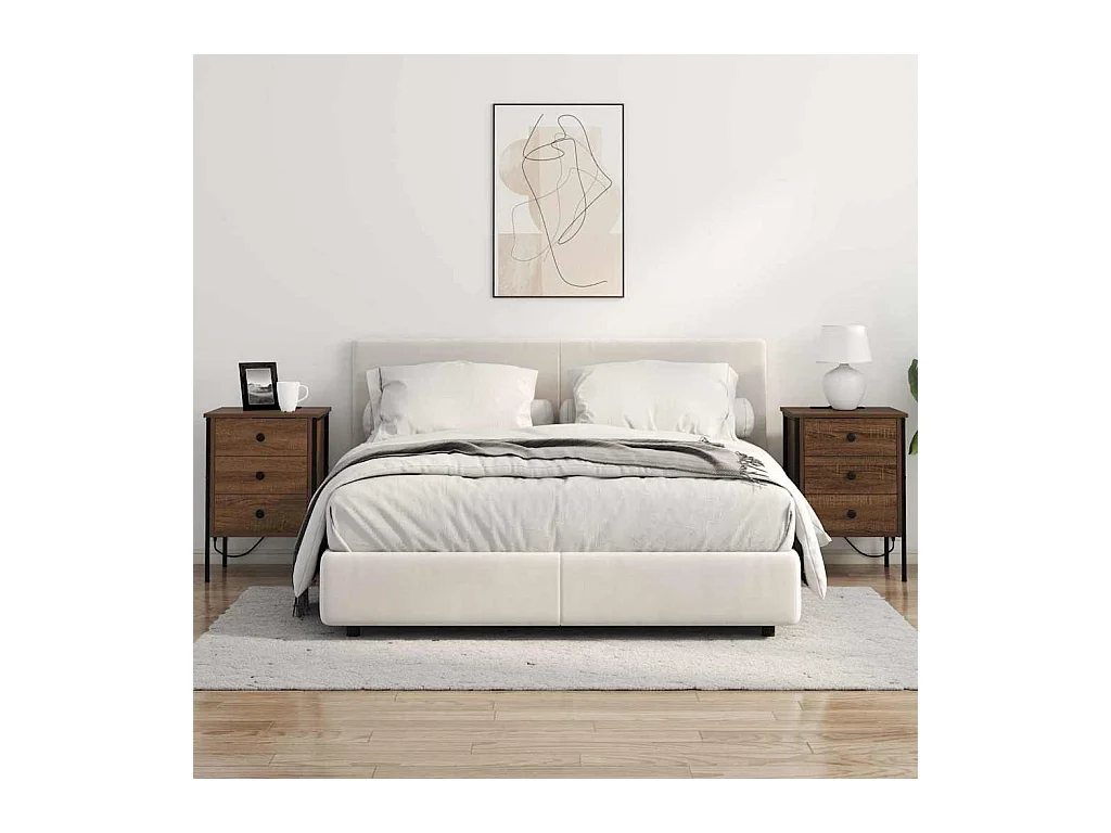 Mesitas de noche 2 uds Roble marrón 42 x 41 x 61 cm