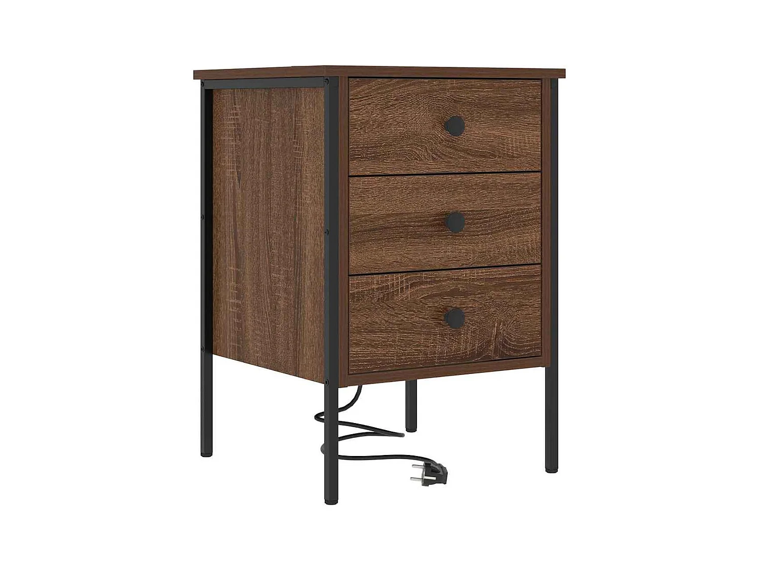 Mesitas de noche 2 uds Roble marrón 42 x 41 x 61 cm