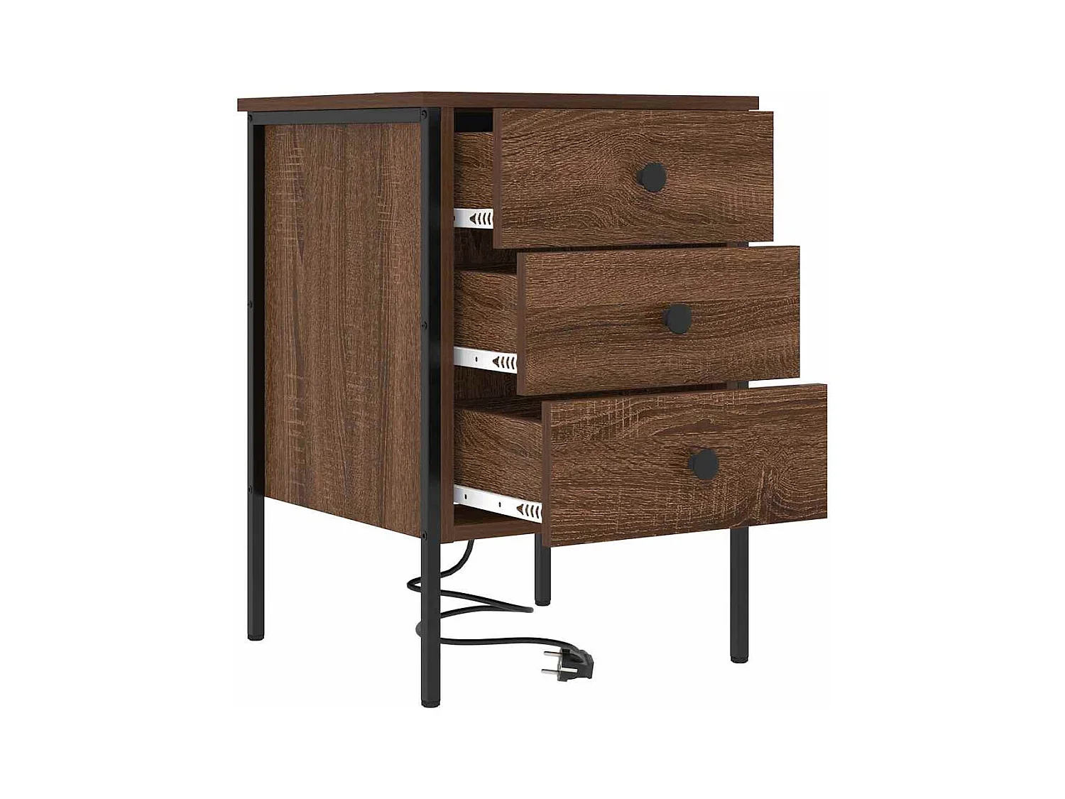 Mesitas de noche 2 uds Roble marrón 42 x 41 x 61 cm