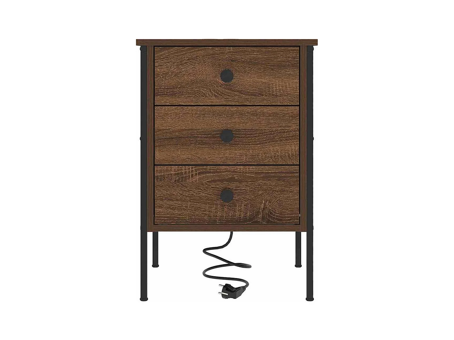 Mesitas de noche 2 uds Roble marrón 42 x 41 x 61 cm