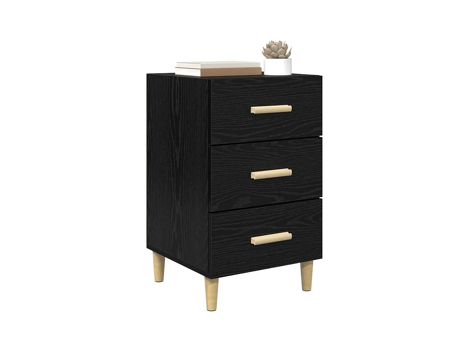 Cabinet de chevet Chêne noir 40 x 40 x 66 cm Bois d'ingénierie