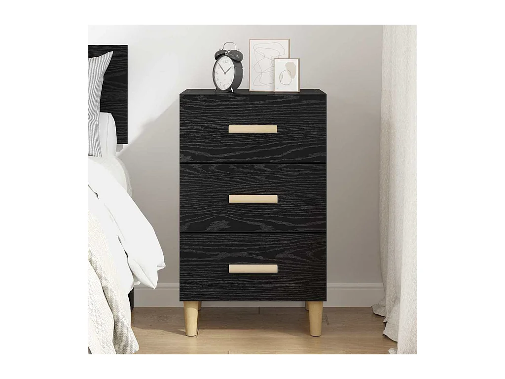 Cabinet de chevet Chêne noir 40 x 40 x 66 cm Bois d'ingénierie