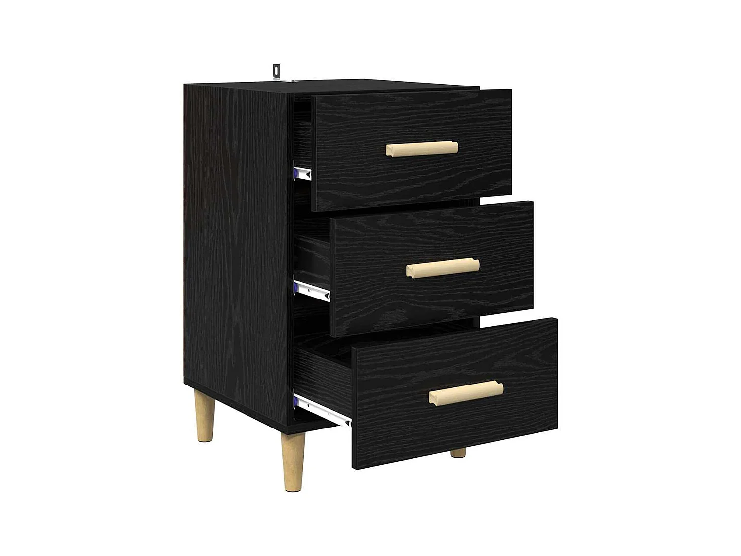 Cabinet de chevet Chêne noir 40 x 40 x 66 cm Bois d'ingénierie