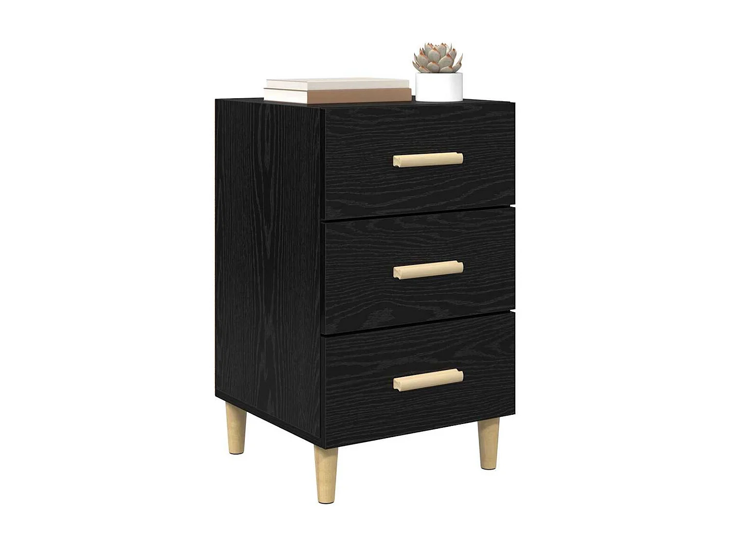 Cabinet de chevet Chêne noir 40 x 40 x 66 cm Bois d'ingénierie