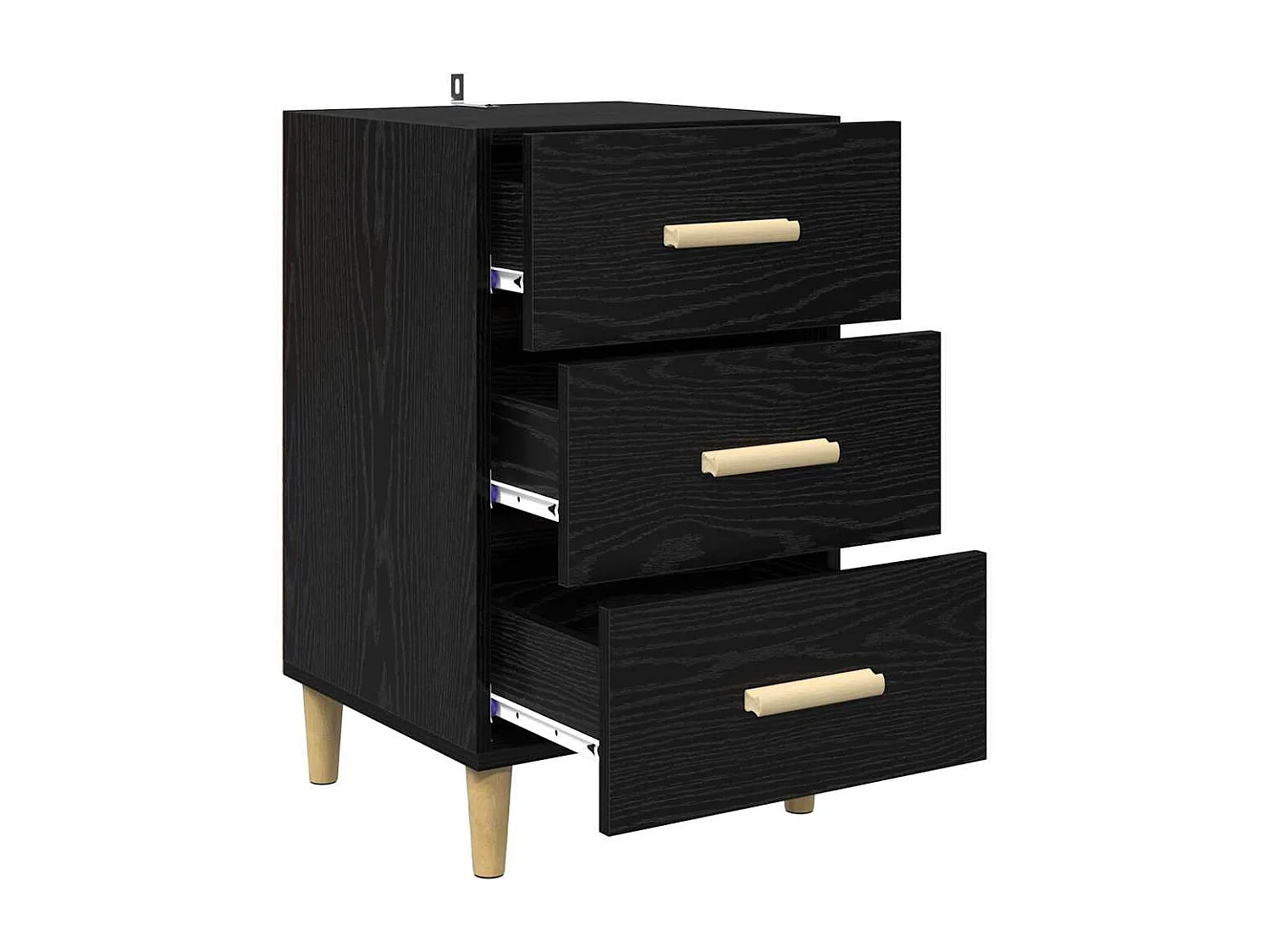 Cabinet de chevet Chêne noir 40 x 40 x 66 cm Bois d'ingénierie