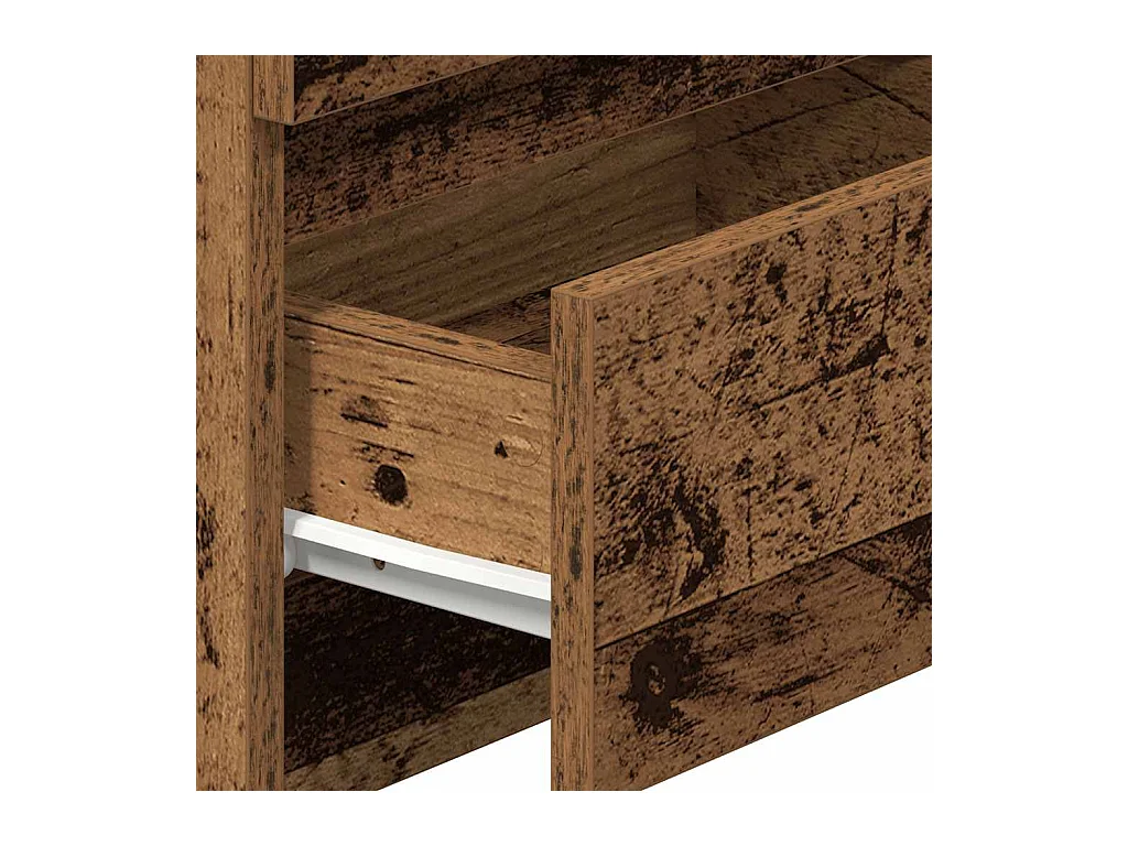 Mesitas de noche 2 piezas con 2 cajones madera vieja 40x33x60 cm