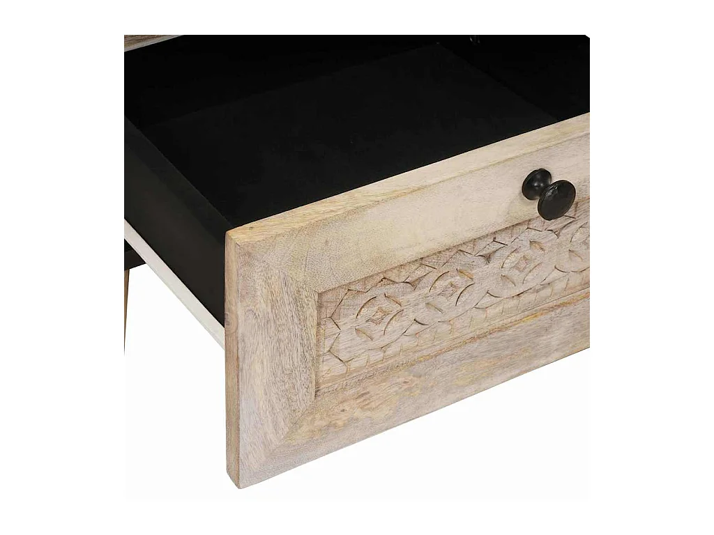 Table de chevet avec tiroir 2 pcs Beige 40 x 33 x 46 cm