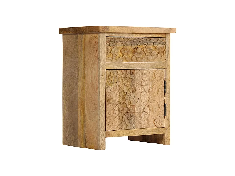 Table de chevet Bois de manguier massif 40x30x50 cm