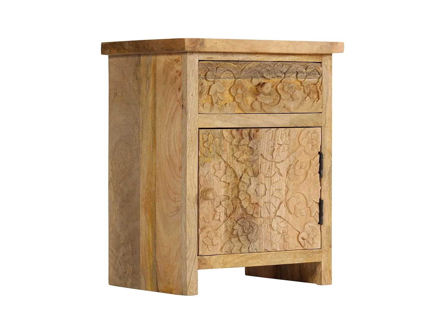 Mesita de noche Madera maciza de mango 40x30x50 cm