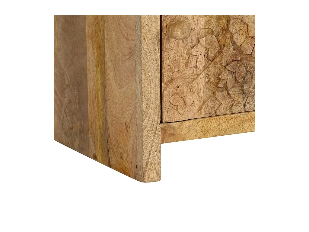 Mesita de noche Madera maciza de mango 40x30x50 cm