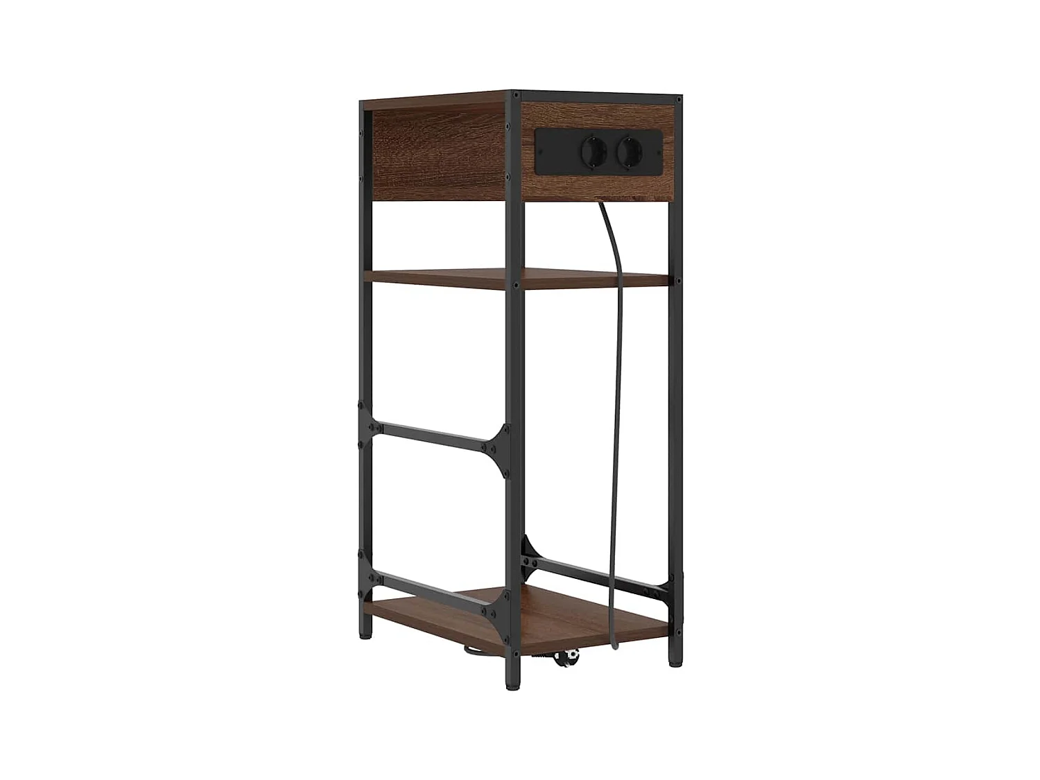 Cabinet de chevet avec tiroir Chêne marron 40 x 27 x 76 cm