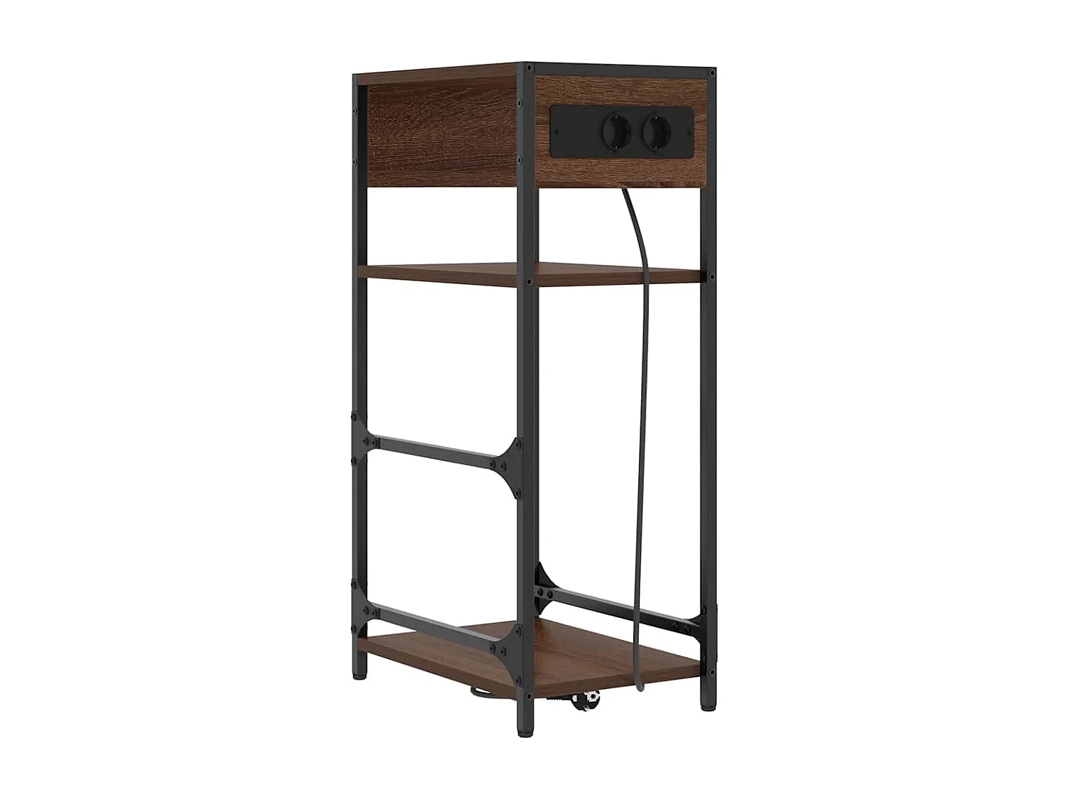 Cabinet de chevet avec tiroir Chêne marron 40 x 27 x 76 cm