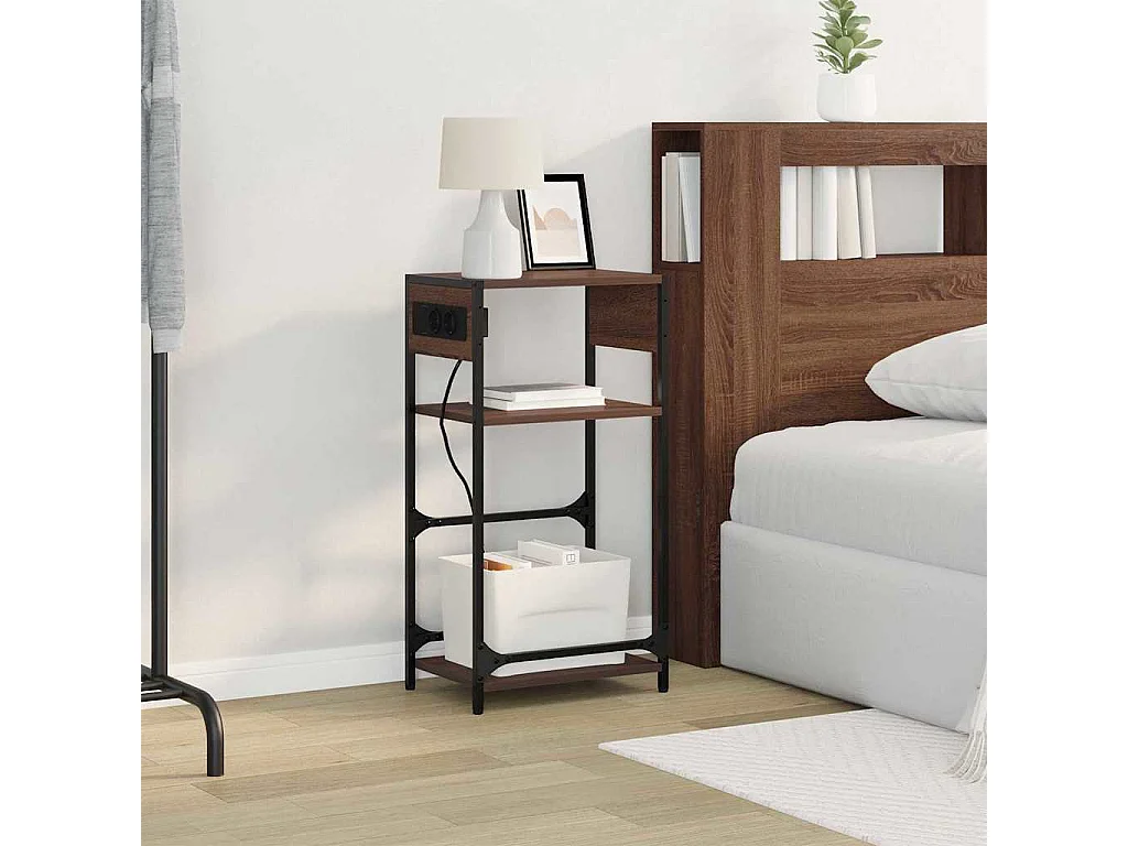 Cabinet de chevet avec tiroir Chêne marron 40 x 27 x 76 cm