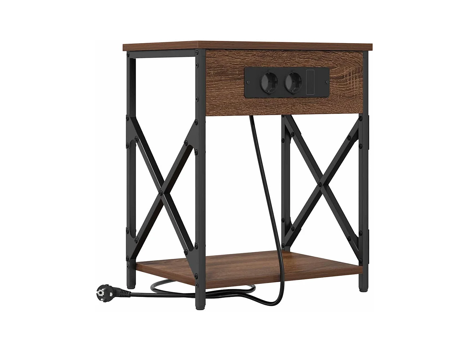 Comodino 2 pezzi Rovere marrone 41 x 31 x 51 cm