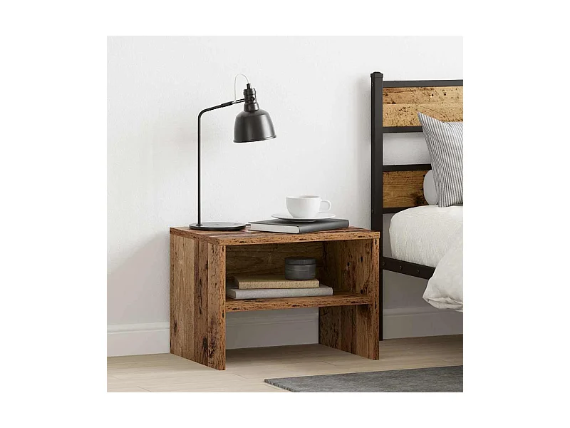 Nachtkastje 2 stuks Antiek hout 40 x 40 x 30 cm