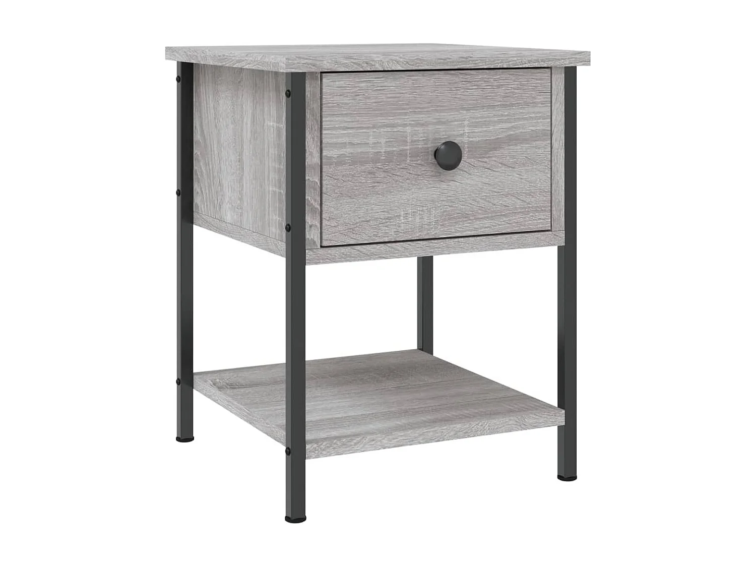 Mesita de noche Sonoma gris 34x35,5x45 cm Madera de ingeniería