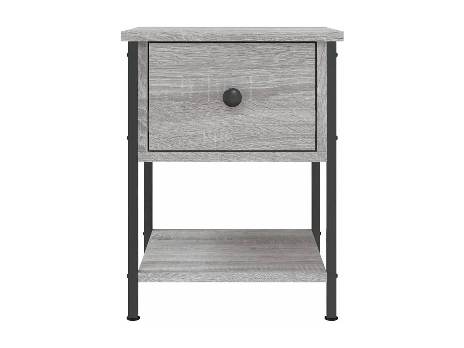 Mesita de noche Sonoma gris 34x35,5x45 cm Madera de ingeniería