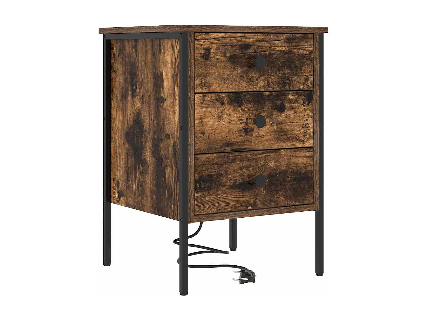 Armoires de chevet avec tiroir 2 pcs Chêne fumé 42 x 41 x 61 cm