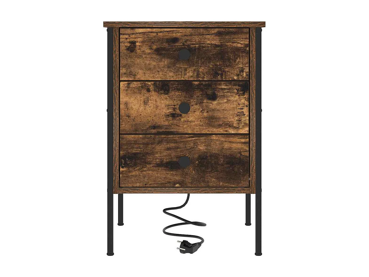 Armoires de chevet avec tiroir 2 pcs Chêne fumé 42 x 41 x 61 cm