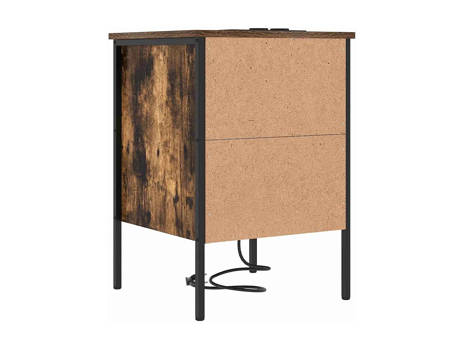 Armoires de chevet avec tiroir 2 pcs Chêne fumé 42 x 41 x 61 cm