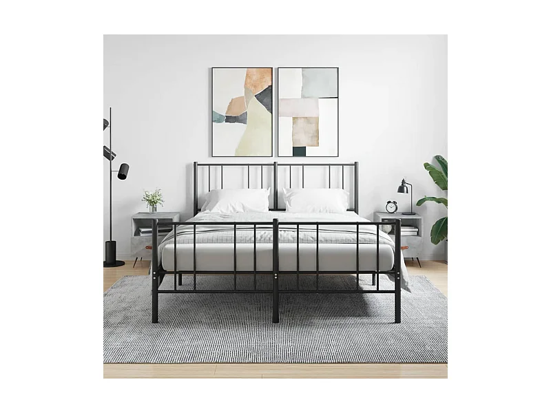 Mesitas de noche 2 piezas gris hormigón 40x35x47,5cm madera de ingeniería