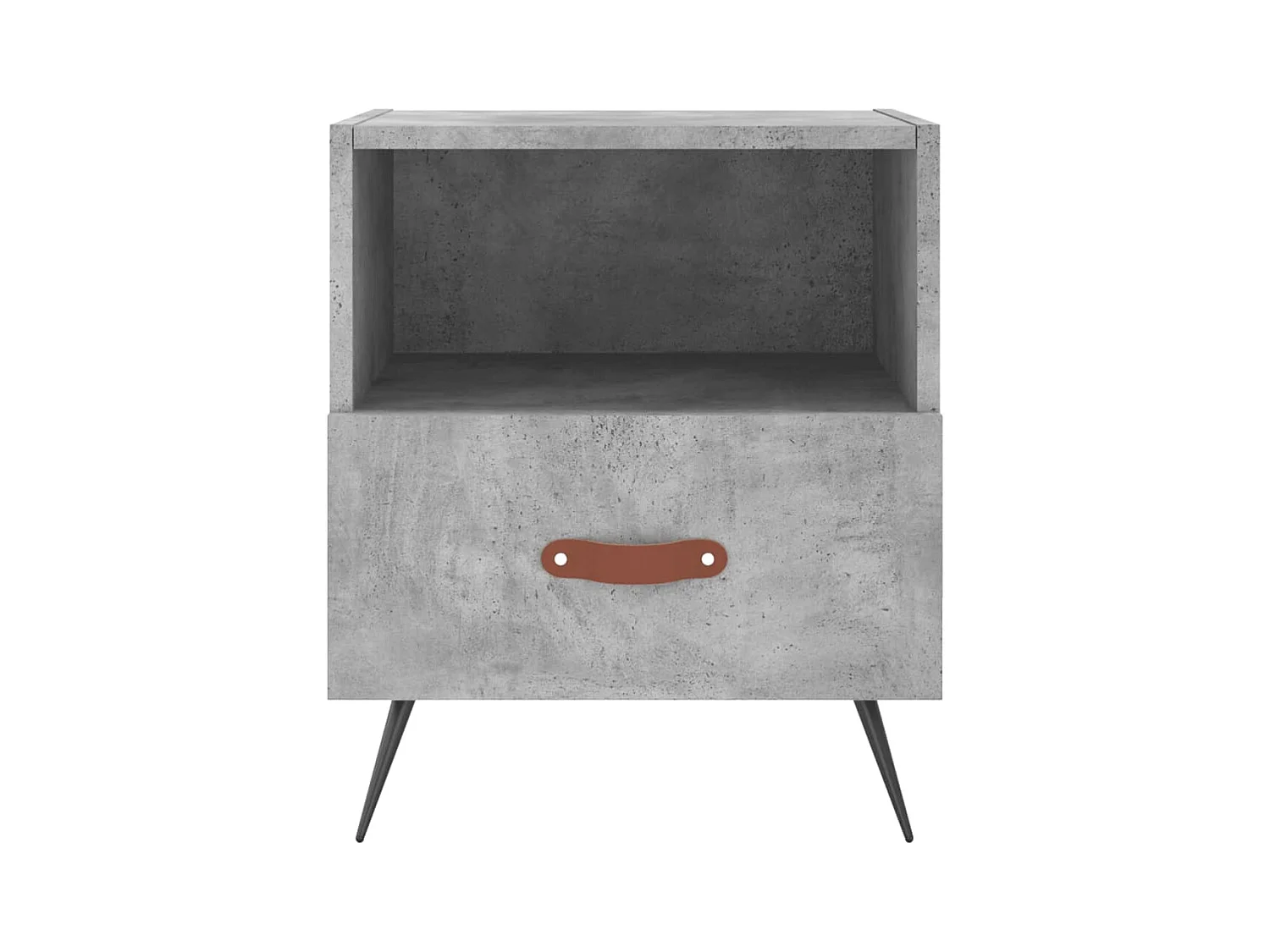 Mesitas de noche 2 piezas gris hormigón 40x35x47,5cm madera de ingeniería