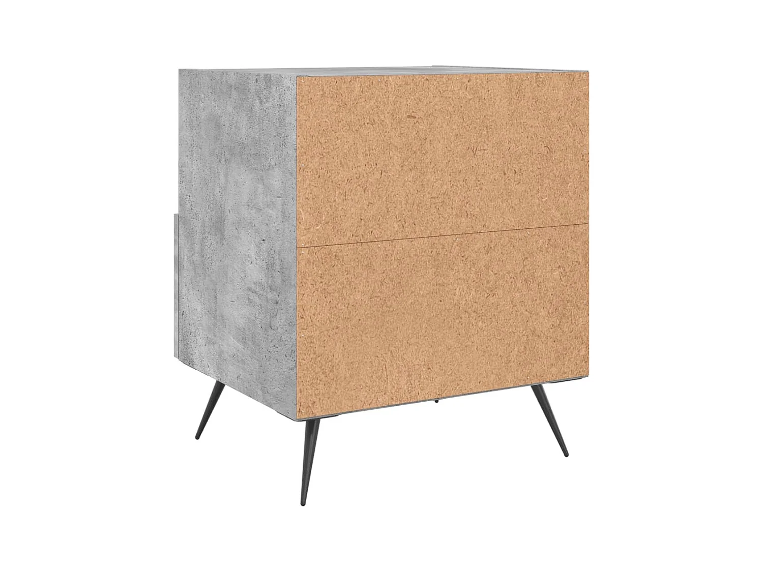 Mesitas de noche 2 piezas gris hormigón 40x35x47,5cm madera de ingeniería