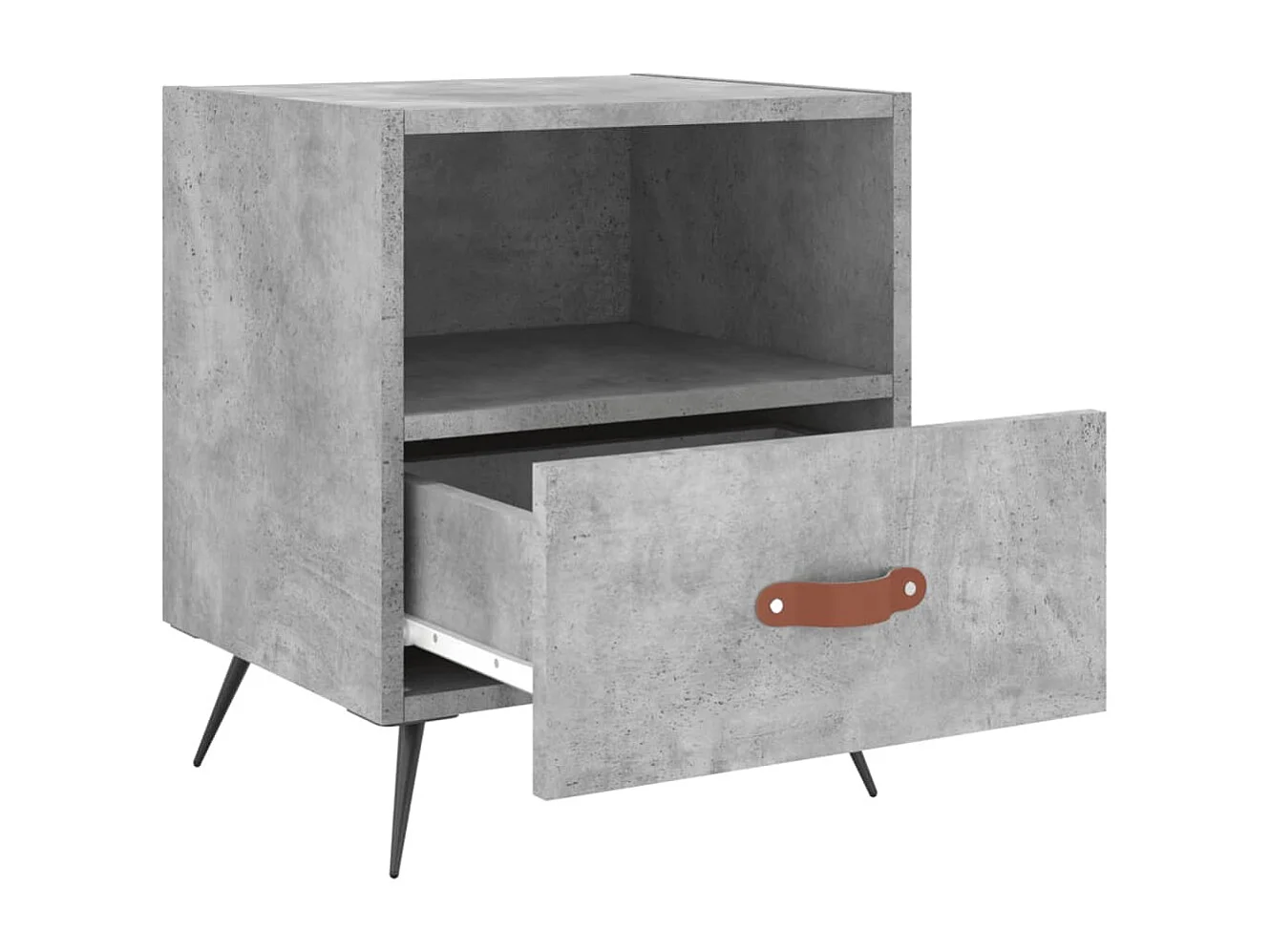 Tables de chevet 2pcs gris béton 40x35x47,5cm bois d’ingénierie