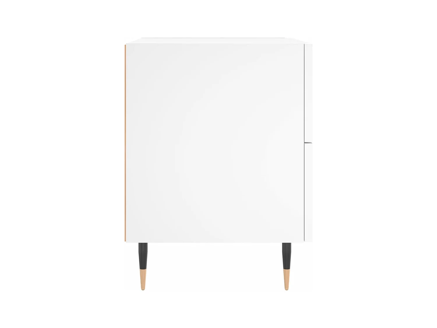 Comodini 2 pezzi bianchi 40x35x47,5 cm in legno ingegnerizzato