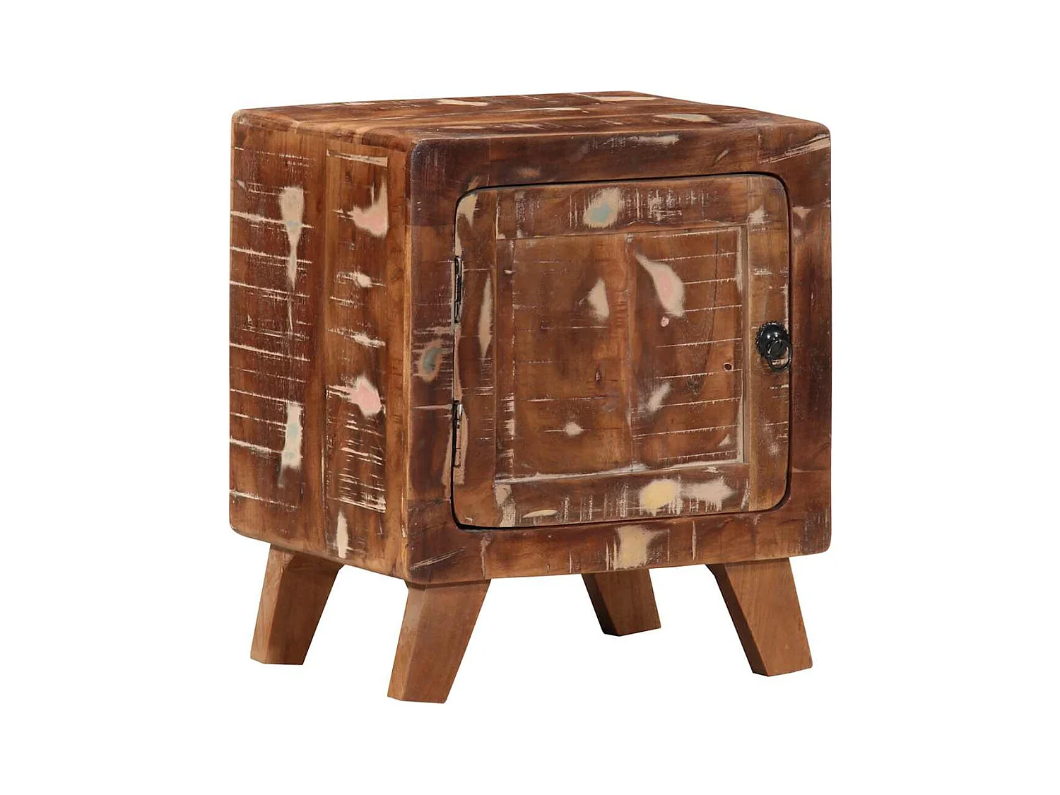 Mesita de noche 40x32x46 cm madera maciza recuperada