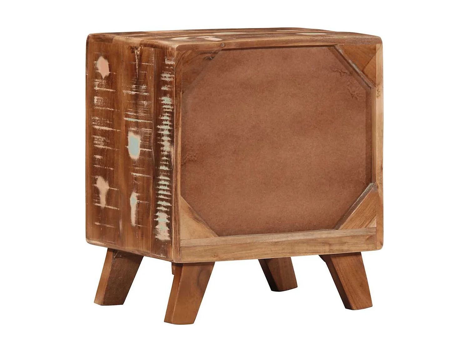 Comodino 40x32x46 cm in legno massello di recupero