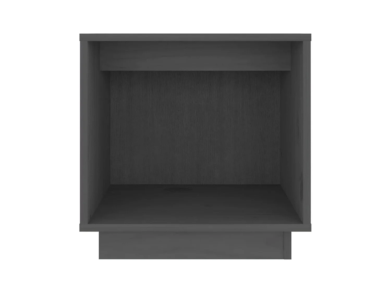 Mesita de noche Gris 40x30x40 cm Madera maciza de pino