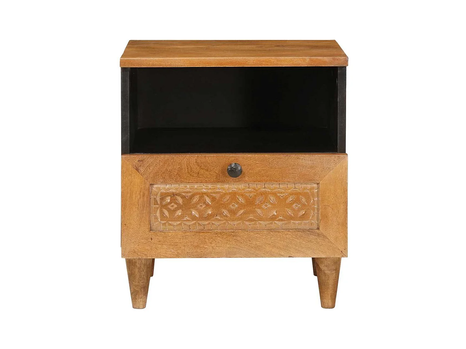 Mesita de noche con cajón Marrón claro 40 x 33 x 46 cm