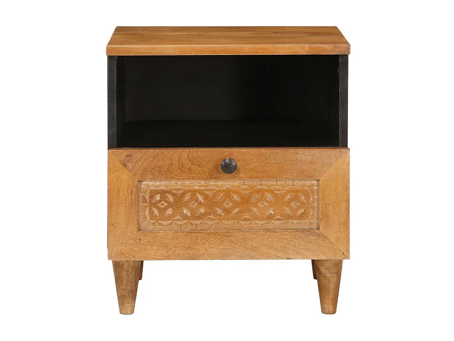 Table de chevet avec tiroir Marron clair 40 x 33 x 46 cm