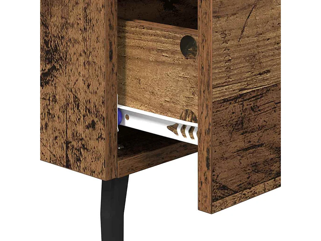 Cabinet de chevet avec tiroir Bois ancien 40 x 35 x 47.5 cm