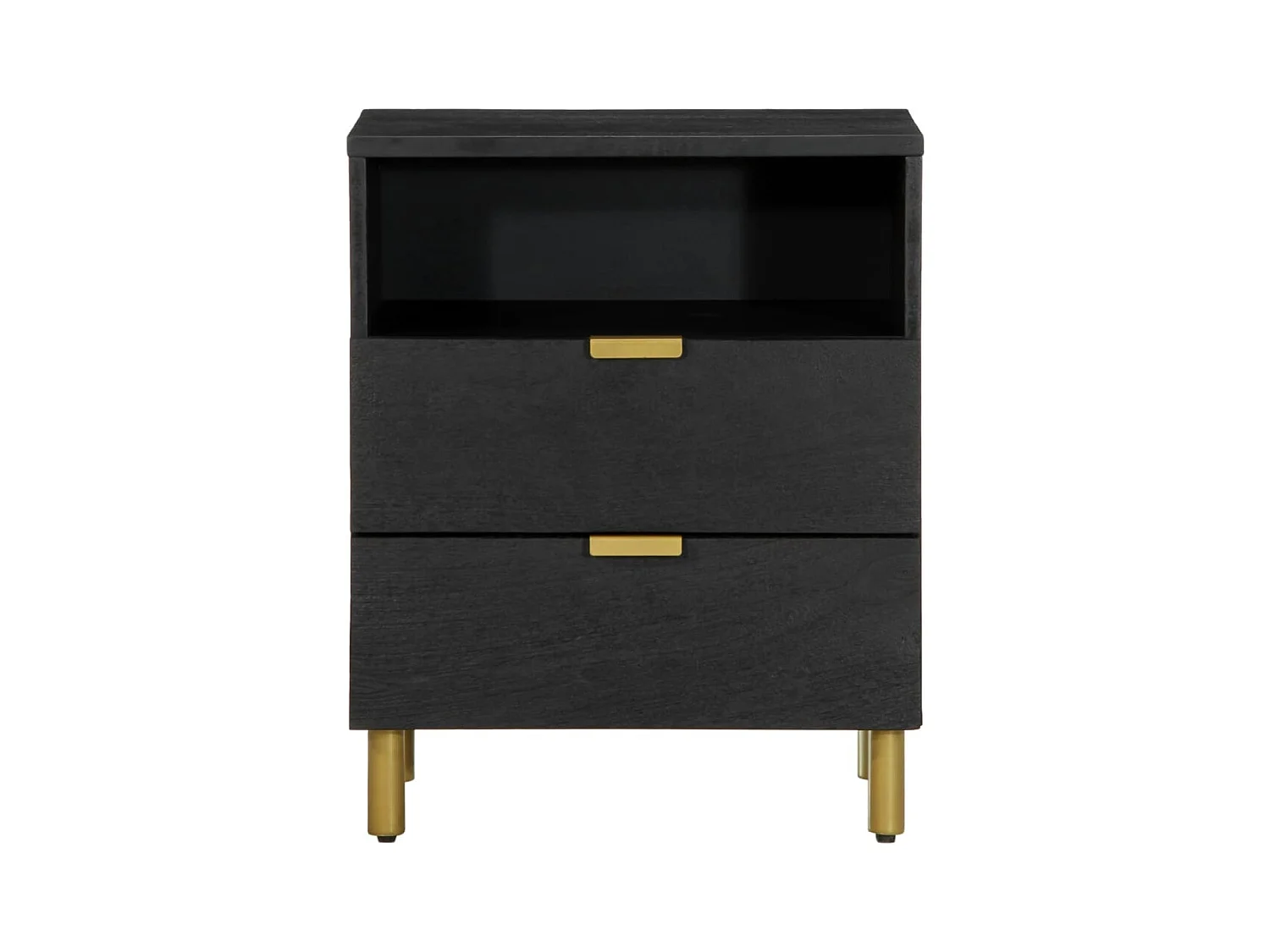 Table de chevet noir 50x33x62 cm bois d'ingénierie