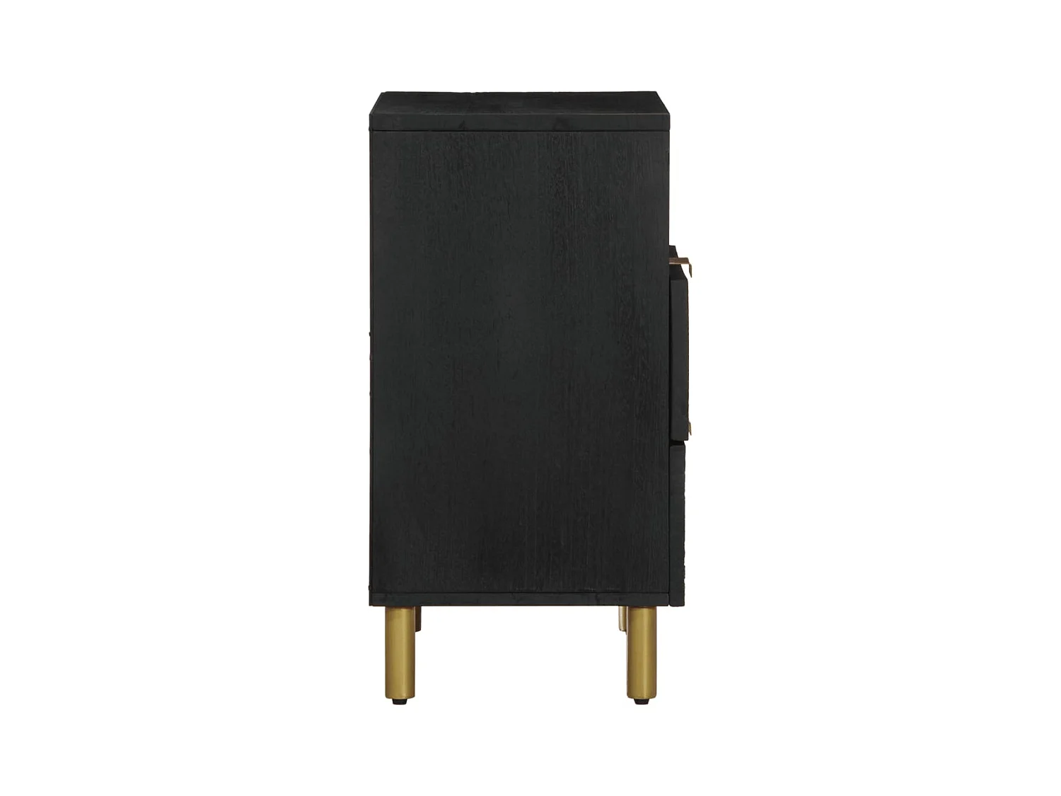 Table de chevet noir 50x33x62 cm bois d'ingénierie