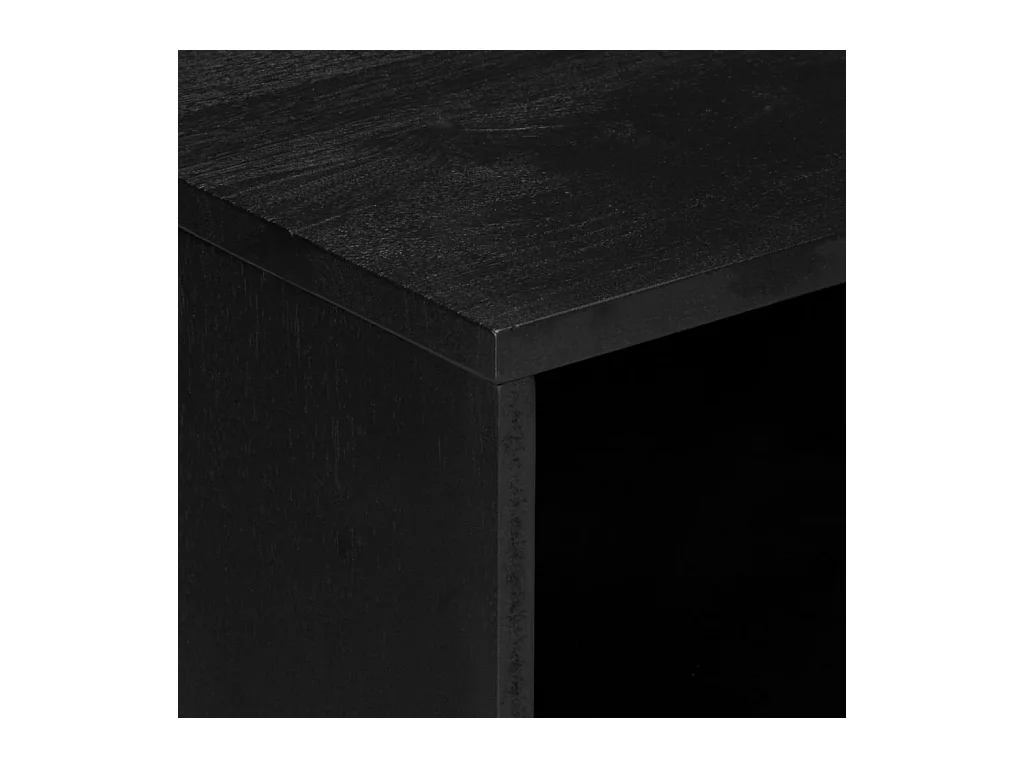 Table de chevet noir 50x33x62 cm bois d'ingénierie