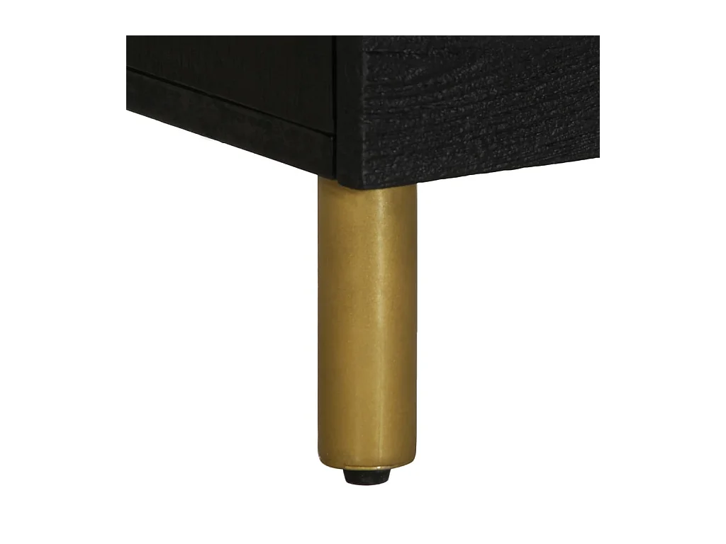 Table de chevet noir 50x33x62 cm bois d'ingénierie