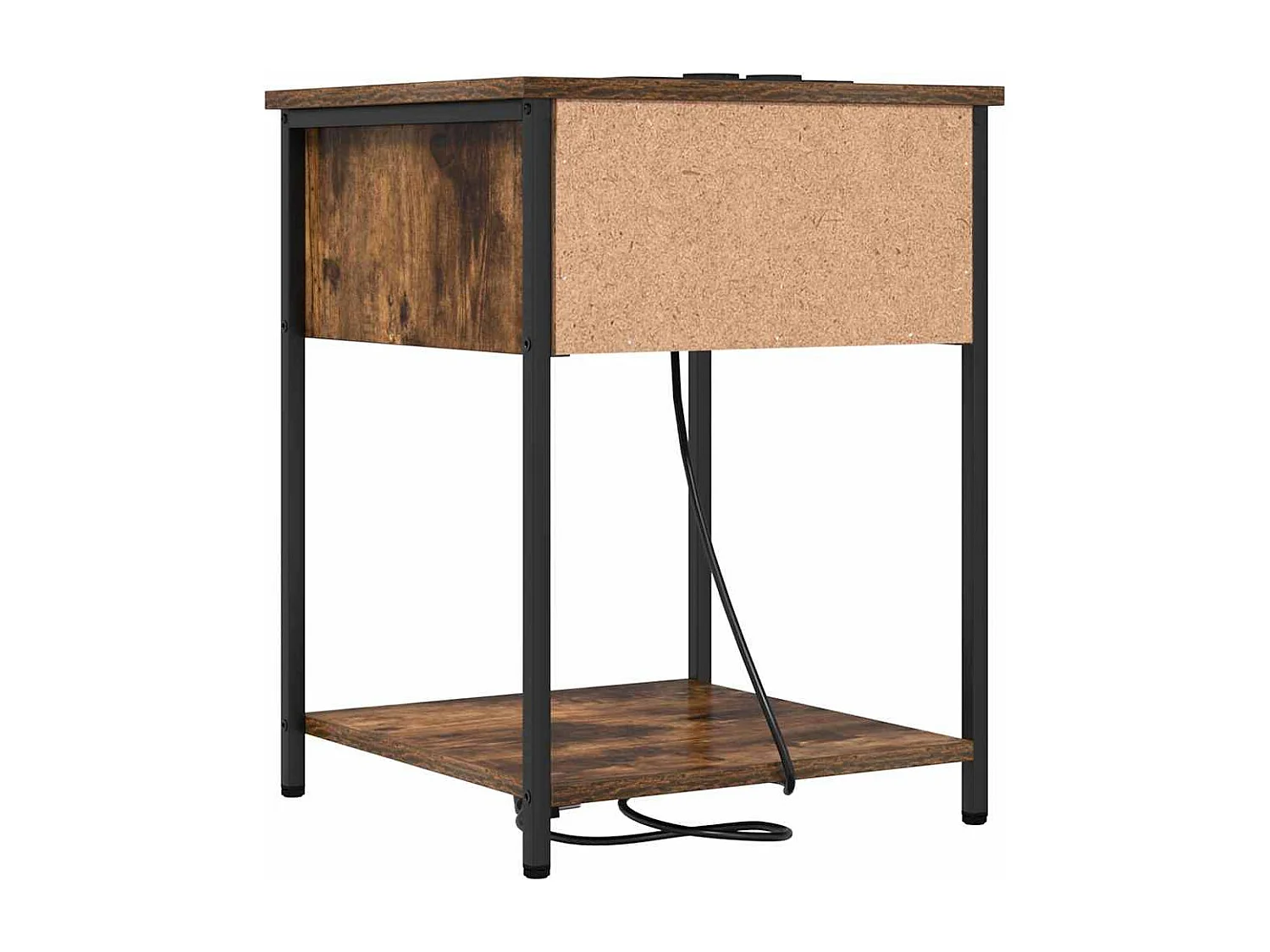 Mesilla de noche con cajón 2 piezas Roble ahumado 42 x 41 x 56 cm