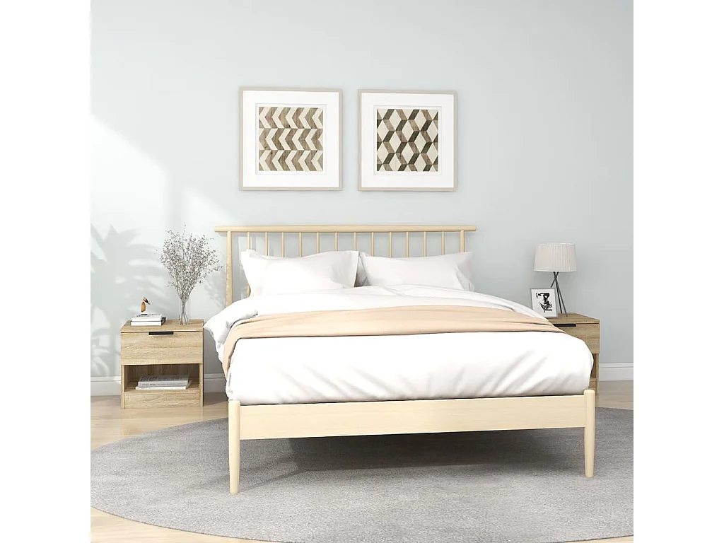 Tables de chevet 2 pcs Chêne Sonoma Bois d'ingénierie