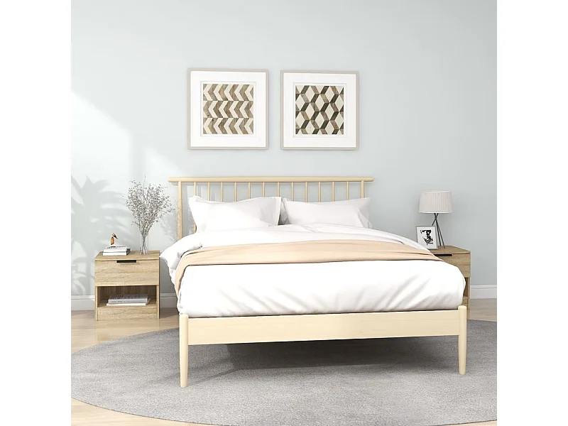 Tables de chevet 2 pcs Chêne Sonoma Bois d'ingénierie
