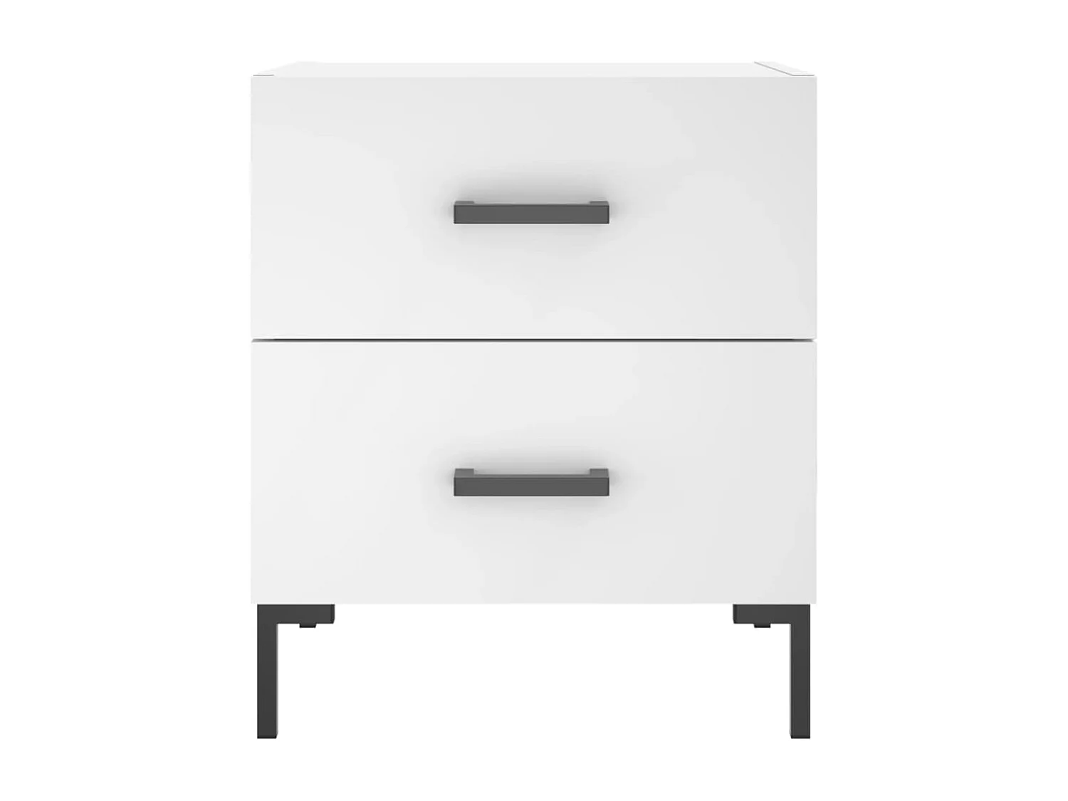 Mesitas de noche 2 piezas blancas 40x35x47,5 cm madera de ingeniería