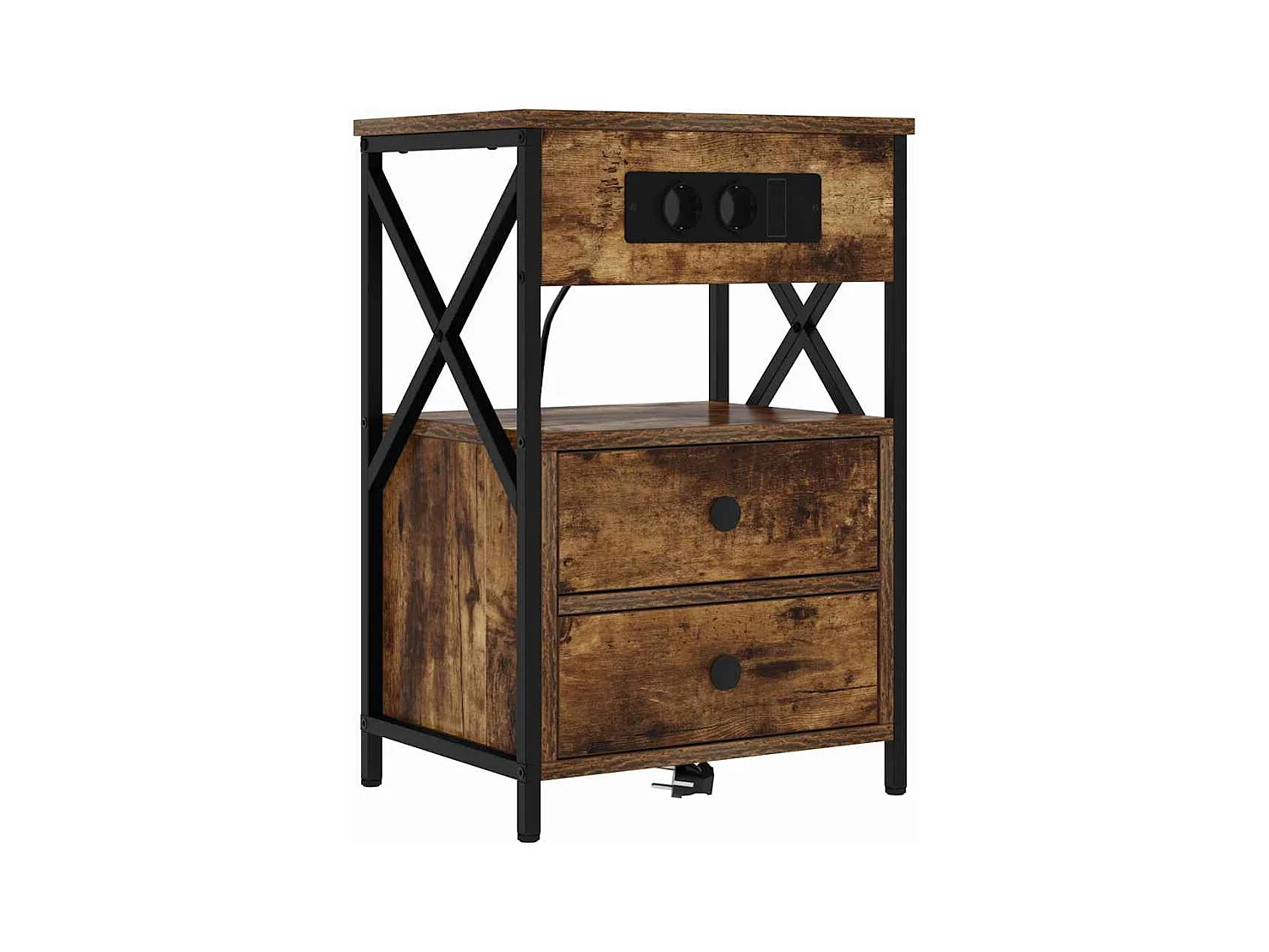 Mesilla de noche Roble ahumado 40 x 31 x 60 cm Madera de ingeniería