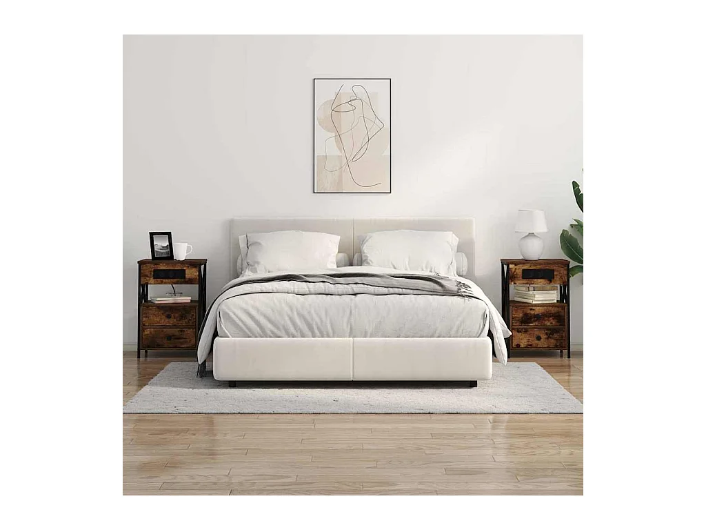 Mesilla de noche Roble ahumado 40 x 31 x 60 cm Madera de ingeniería