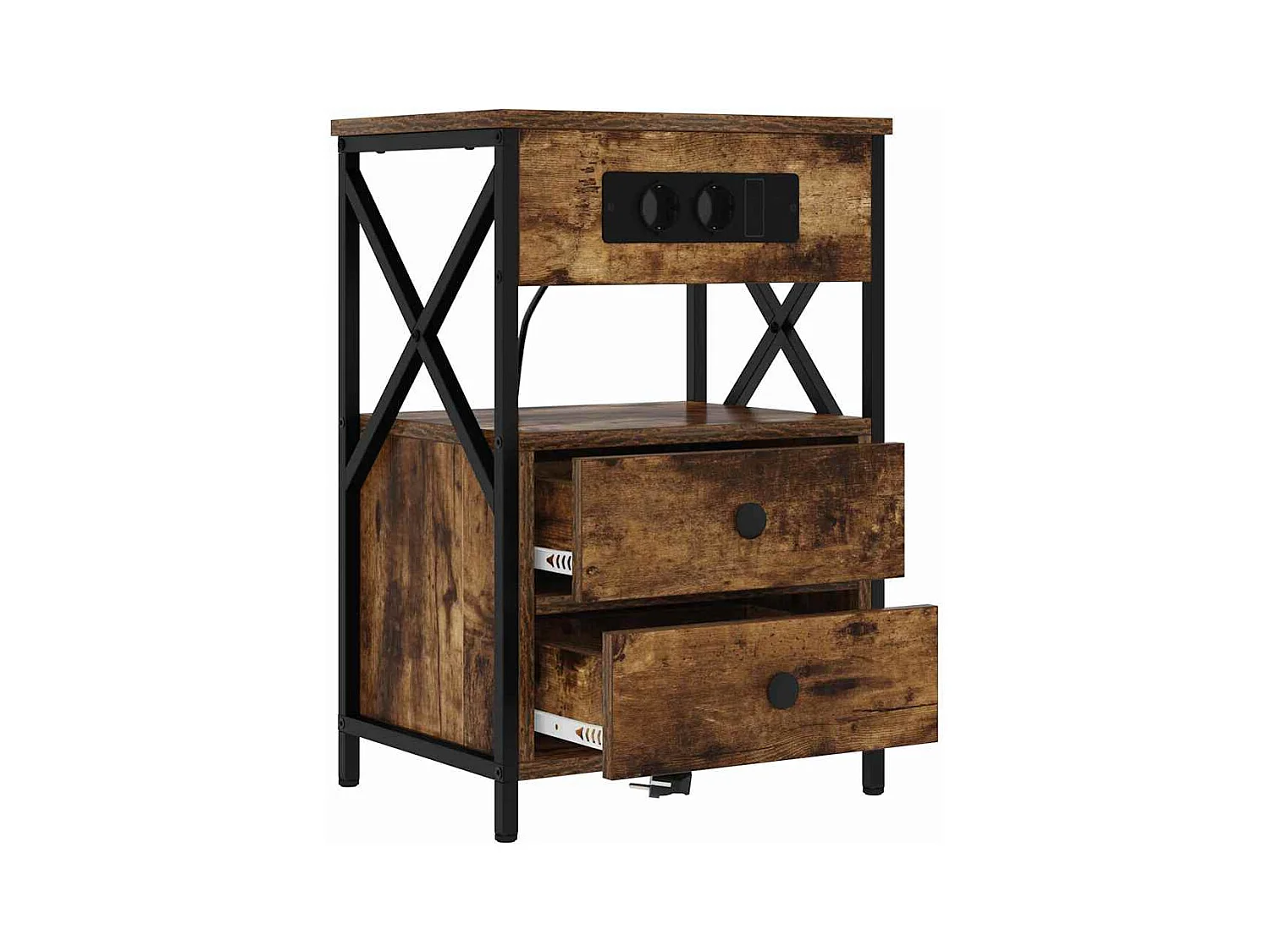 Mesilla de noche Roble ahumado 40 x 31 x 60 cm Madera de ingeniería