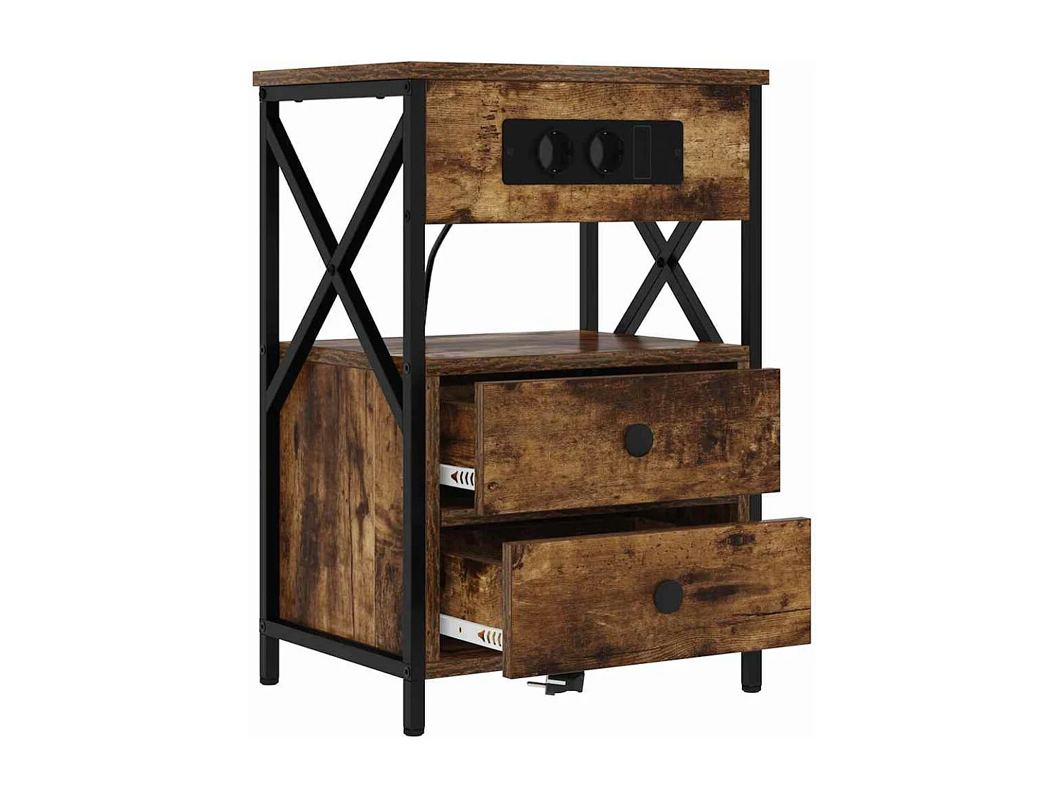 Cabinet de chevet Chêne fumé 40 x 31 x 60 cm Bois d'ingénierie