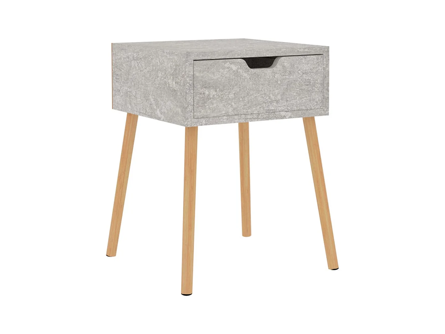 Mesita de noche Gris hormigón 40x40x56 cm Madera de ingeniería